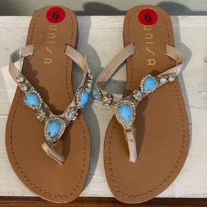 Size 6 rhinestone Unisa sandals